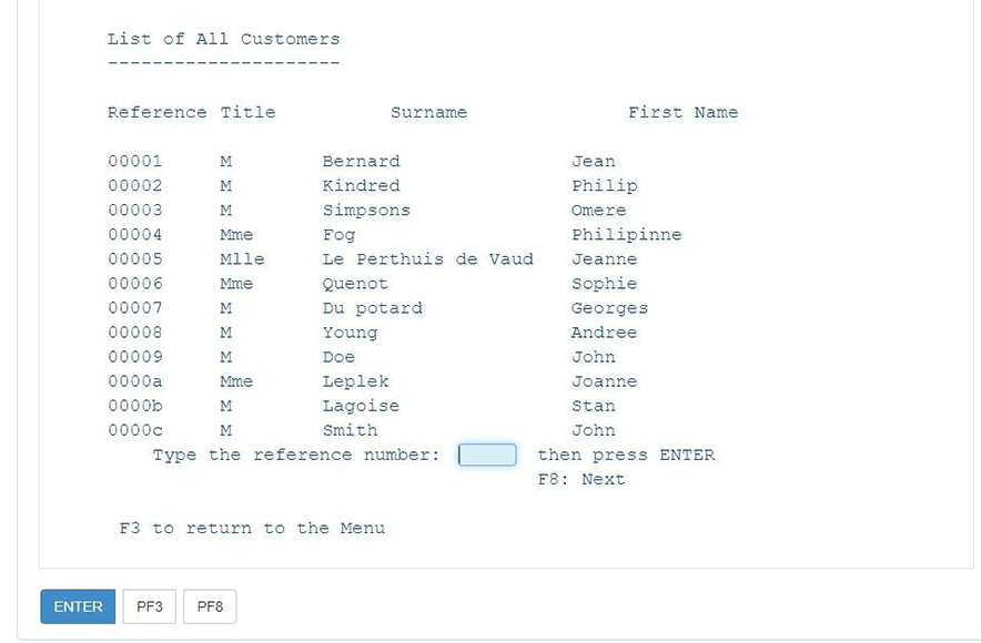 Customer List