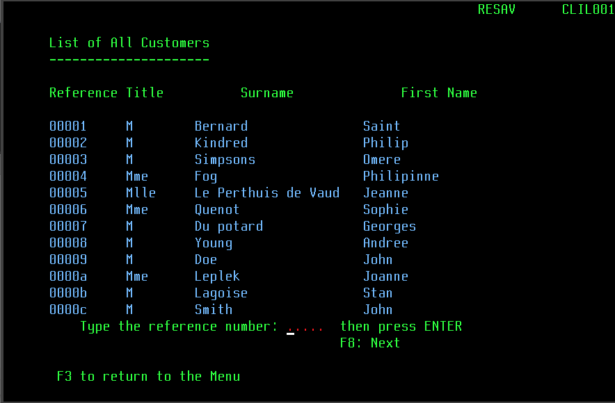 travel customer list